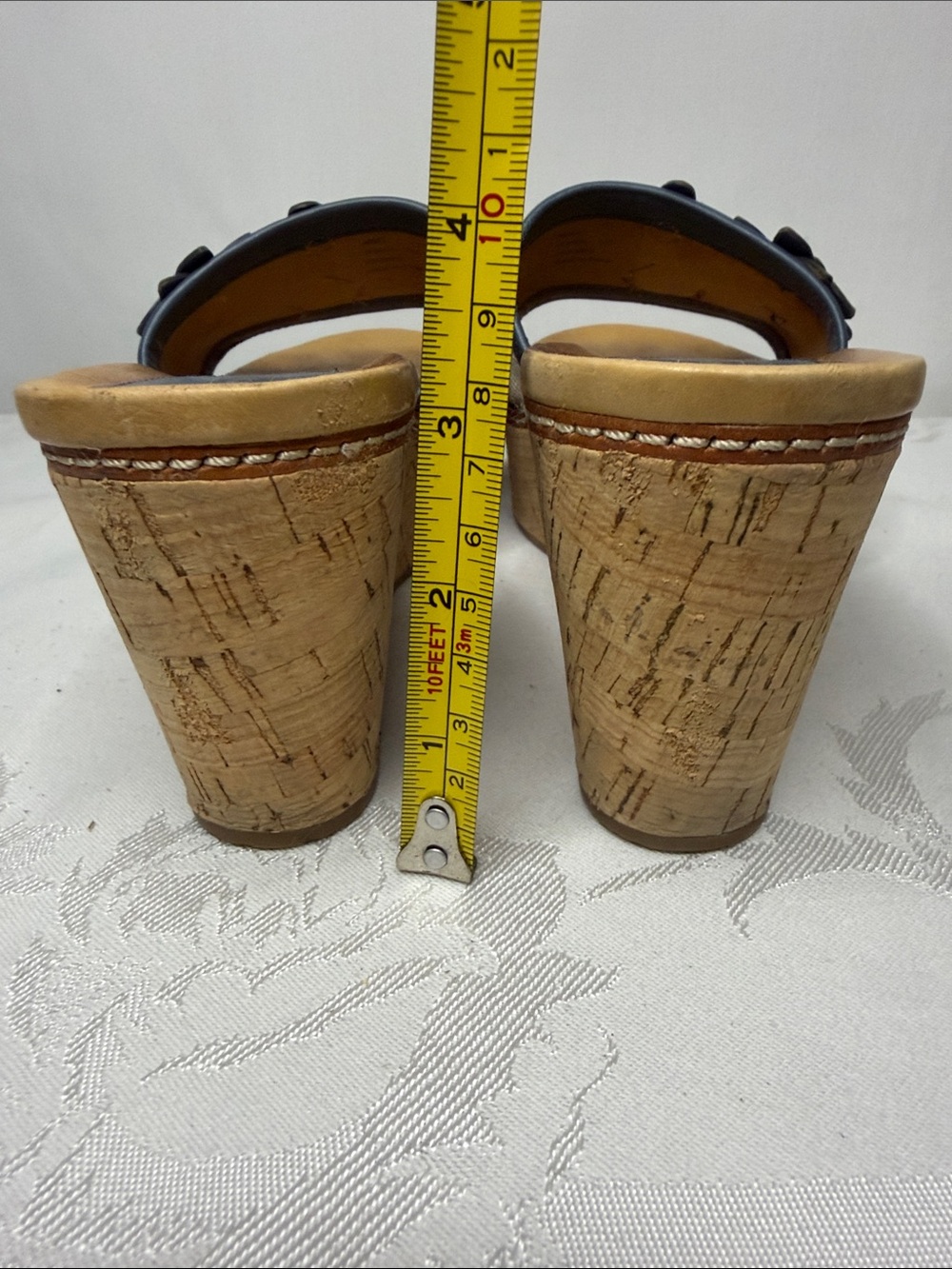 Vintage Y2K COACH "Jesaca" Floral Cork Wedge Sandals - Picture 4 of 6